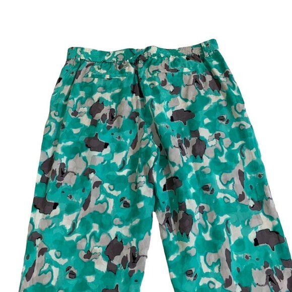 Catherine Malandrino Women's Size 10 Lounge Pants Silk Look Tie Dye Wide Leg - Picture 7 of 7